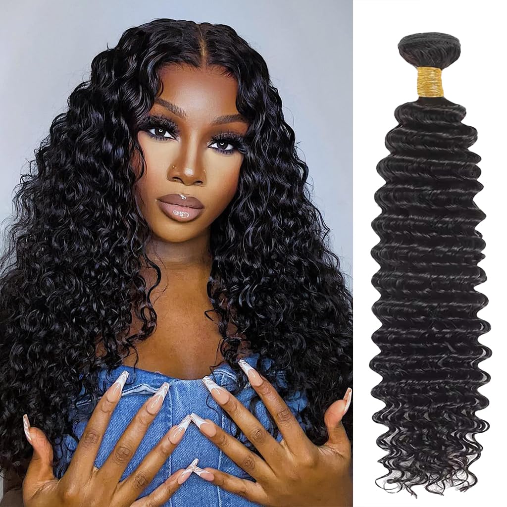 Brazilian Virgin Hair Bundles Deep Wave Human Hair Extensions