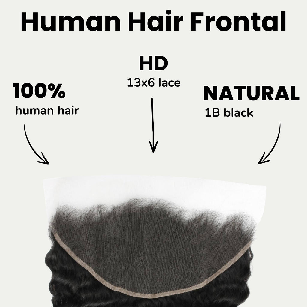 Deep Wave 13x6 HD Lace Human Hair Frontal