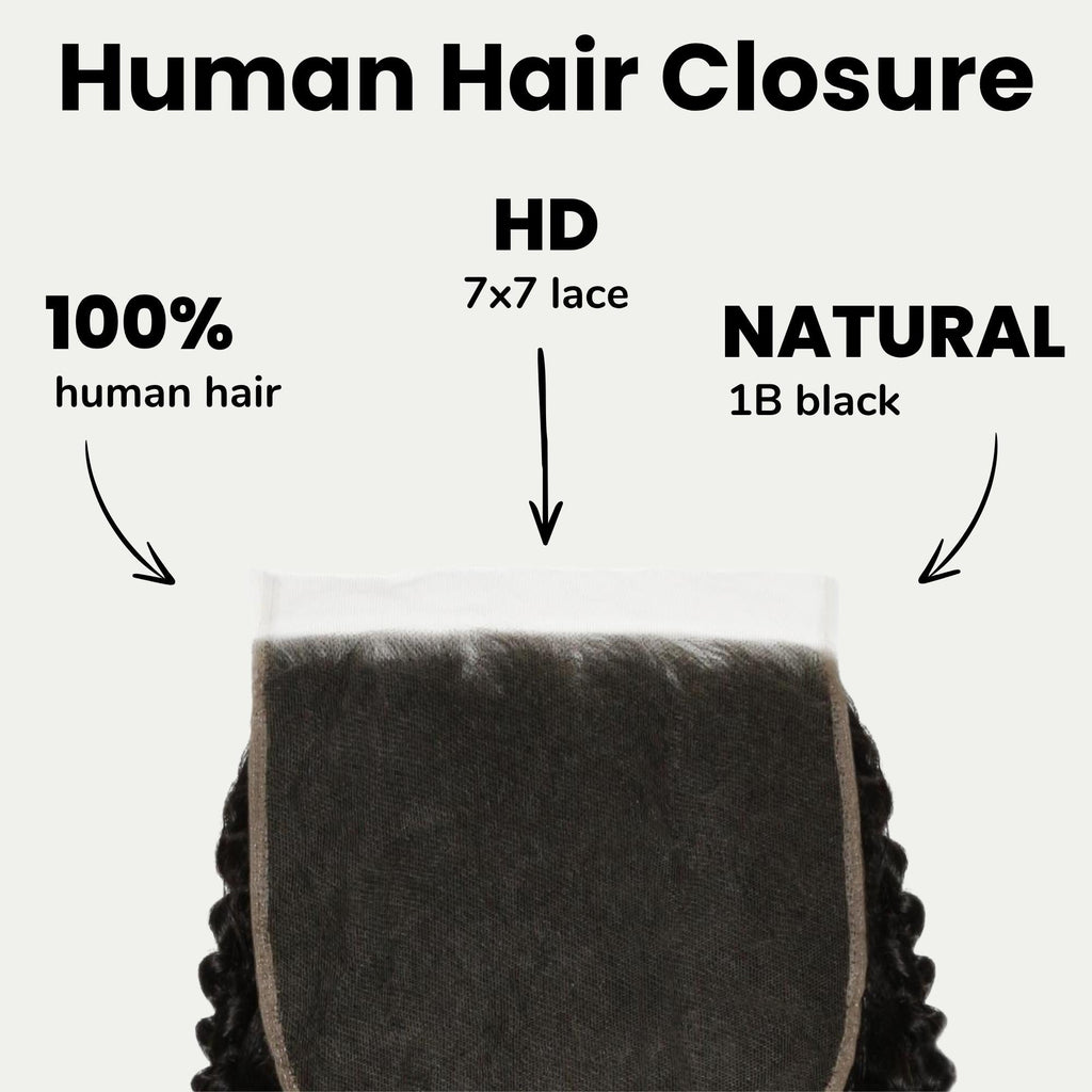 Jerry Curl 7x7 HD Lace Human Hair Closure