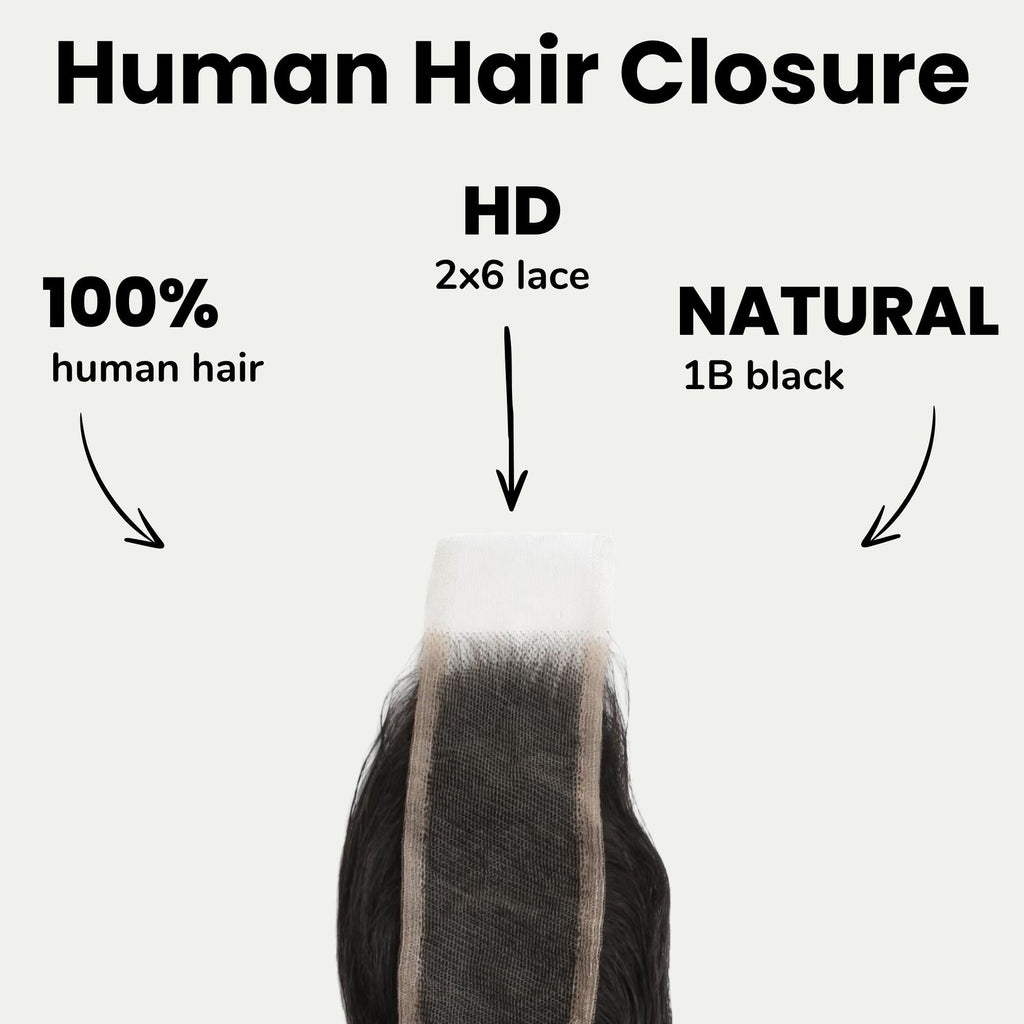 Loose Wave 2x6 HD Lace Human Hair Closure