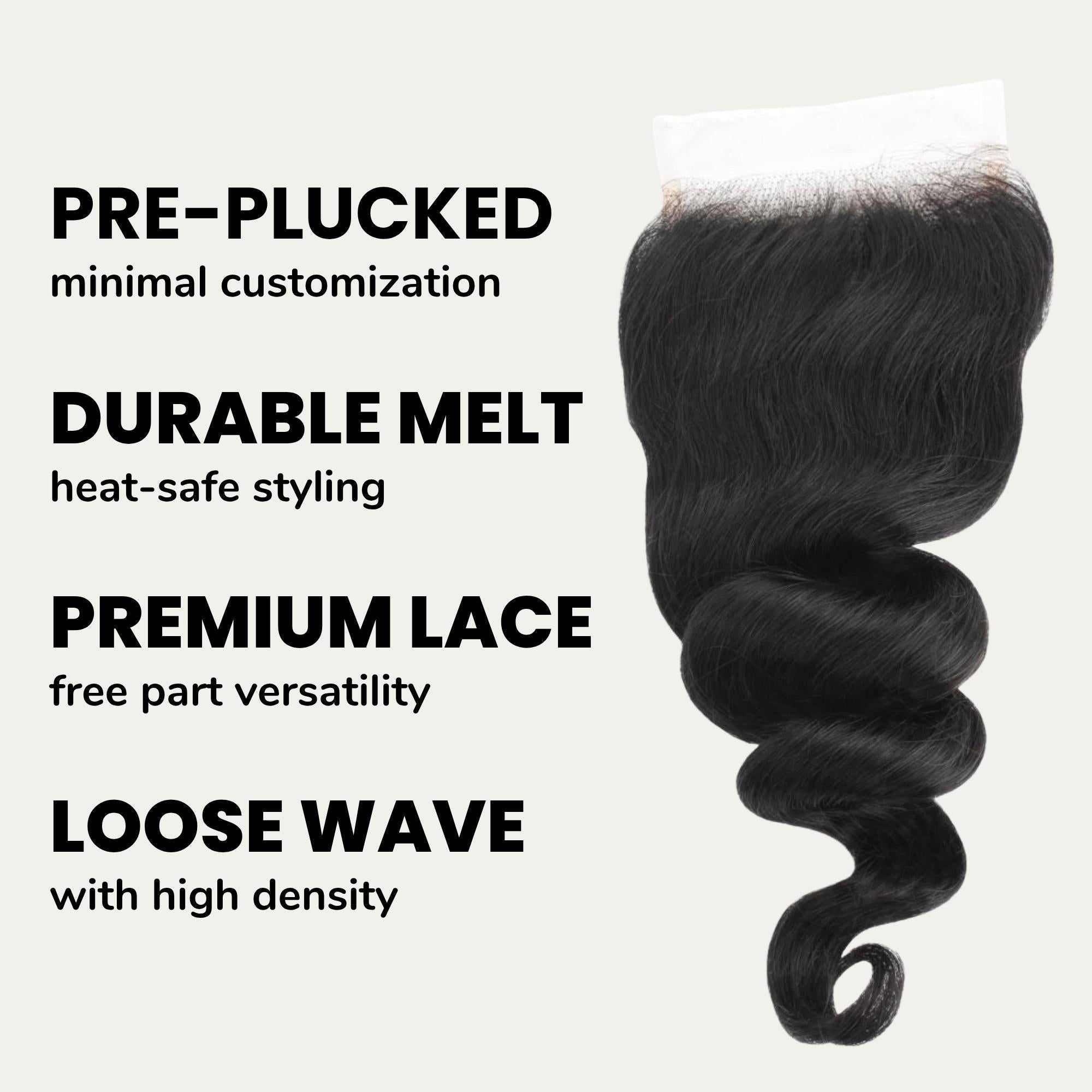 Loose Wave 5x5 HD Lace Human Hair Closure