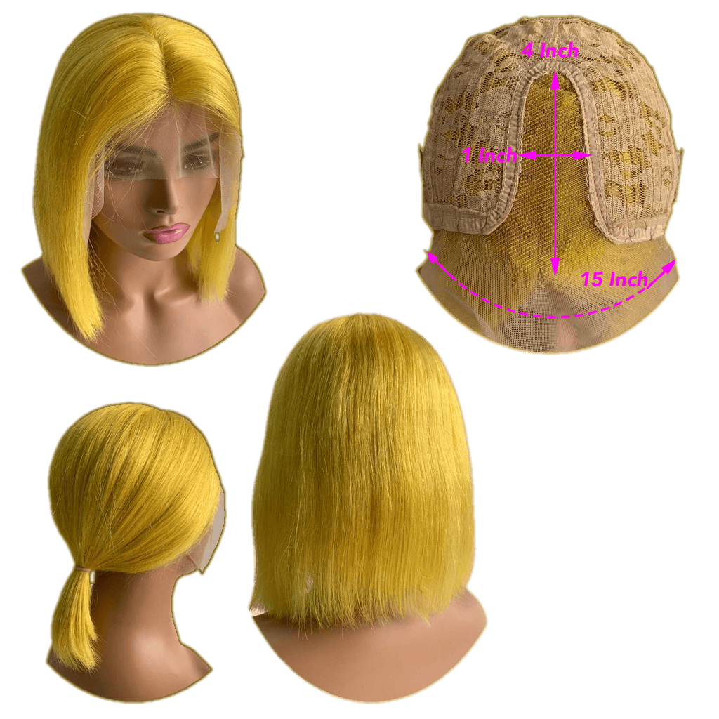 Rio Lace Front U-Part Human Hair Bob Wig, Straight - Choose Size
