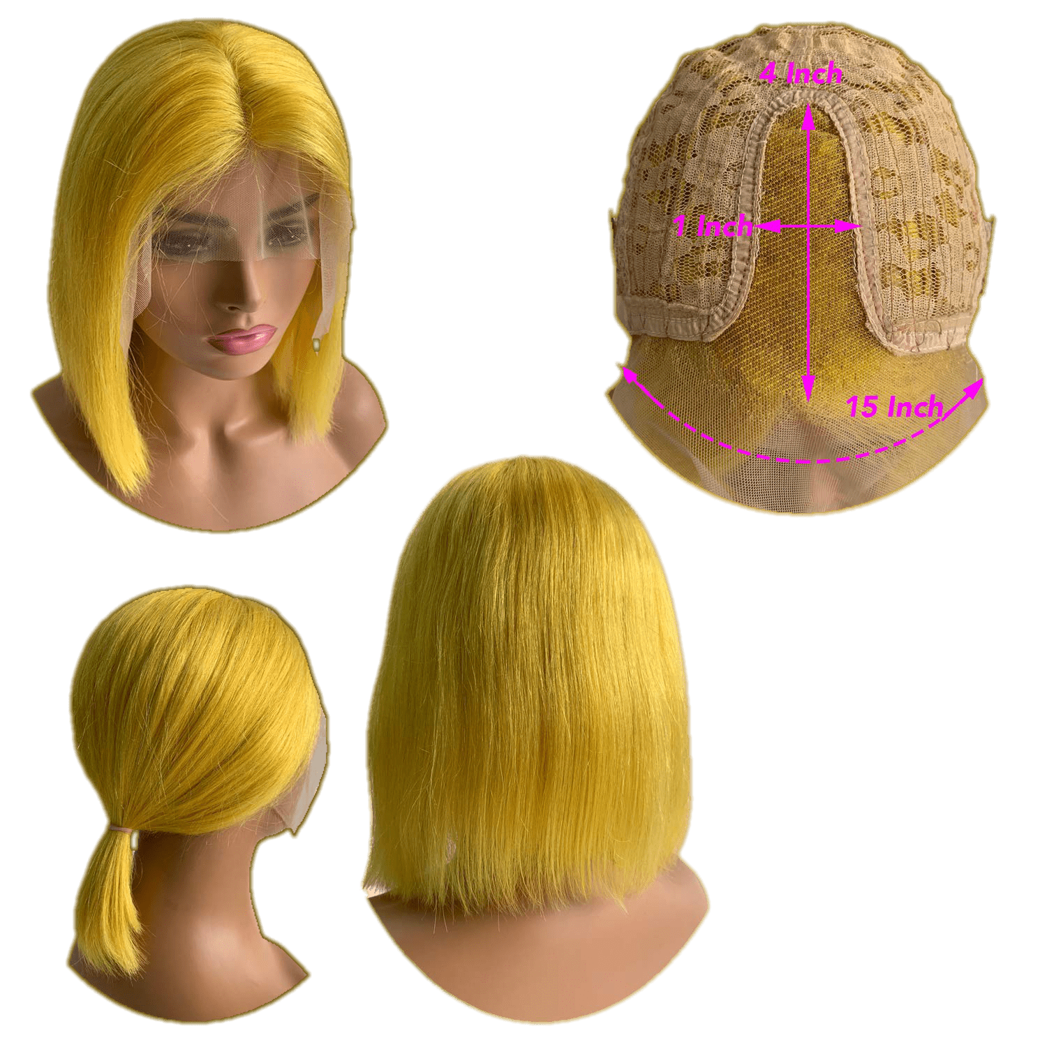 Rio Lace Front U-Part Human Hair Bob Wig, Straight - Choose Size